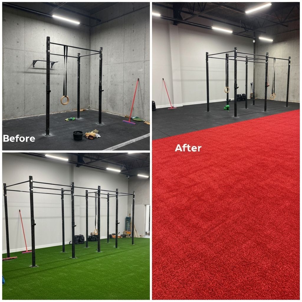 Fitness Training Facility Renovation - Before and After Comparison